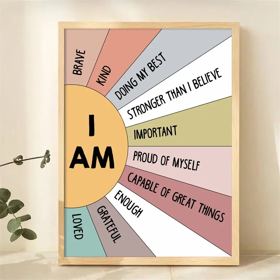 Sun Positive Affirmation Quote Poster Wall Art