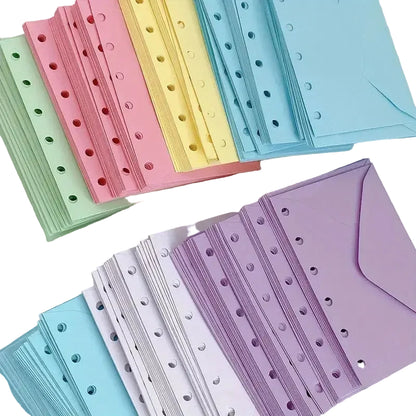 30 pcs A7 6-hole budget envelopes