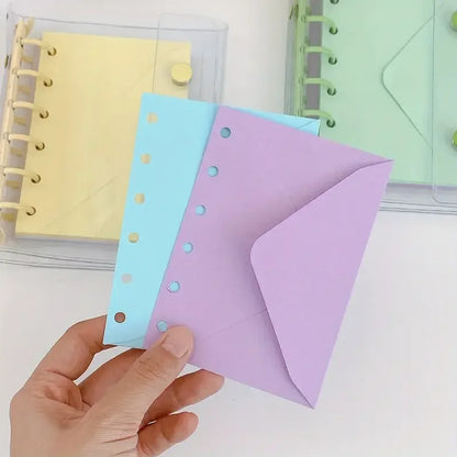 30 pcs A7 6-hole budget envelopes