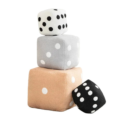 Dice plush pillow