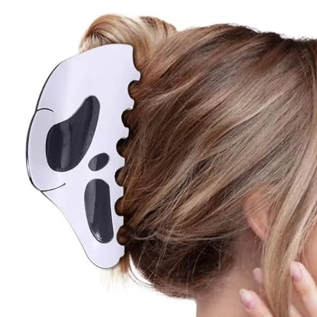 Ghostface/jason mask hair claw clip