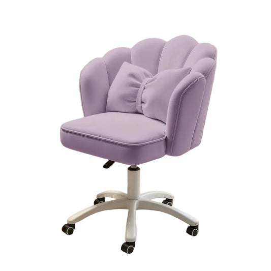 Velvet Petal Desk Chair with Bow