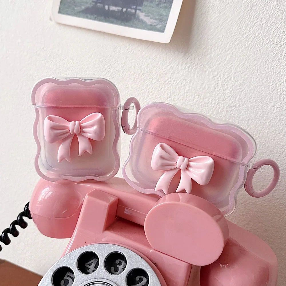 3D Bow Wave Earphone AirPods Case