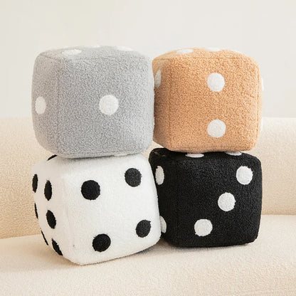 Dice plush pillow