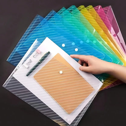 10pcs A4 Transparent Plastic filing Folders