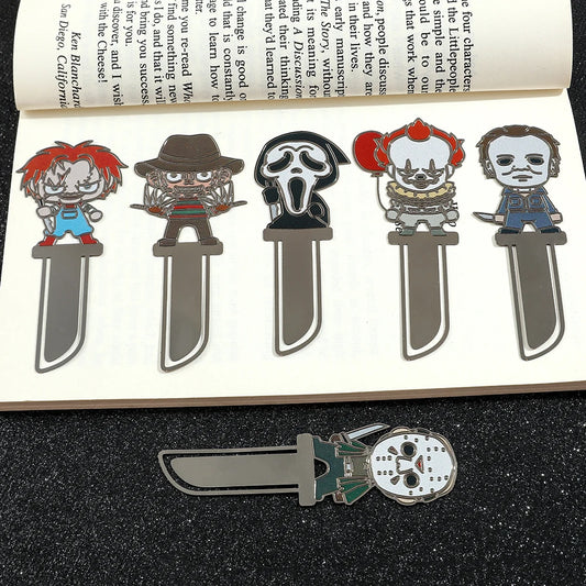 Horror movie villains bookmarks
