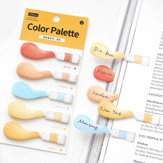 Paint palette message sticky note tags