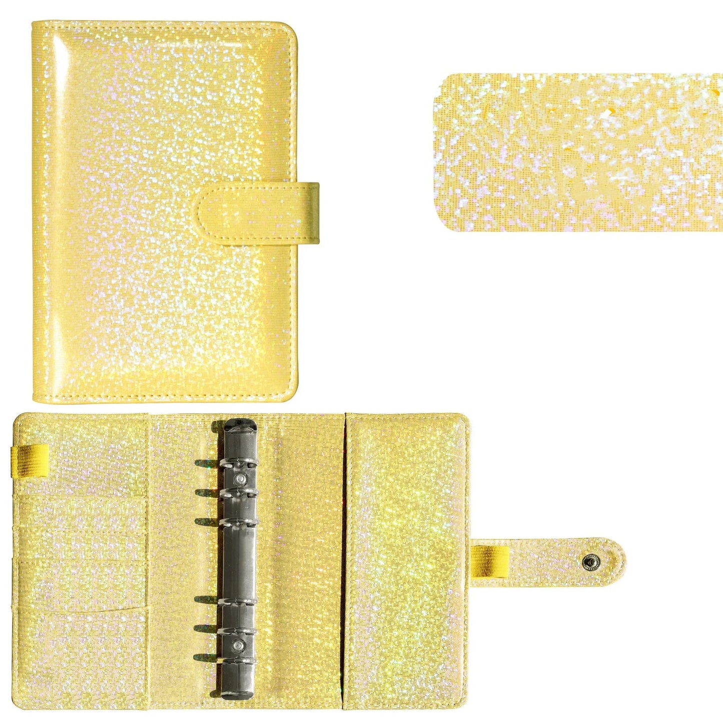 Macaron Glitter Personal size Leather journal