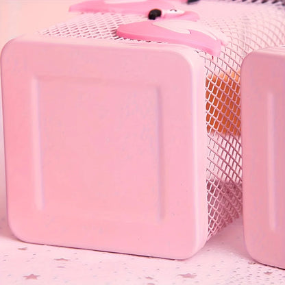 Square Pink Flamingo Pen Holder