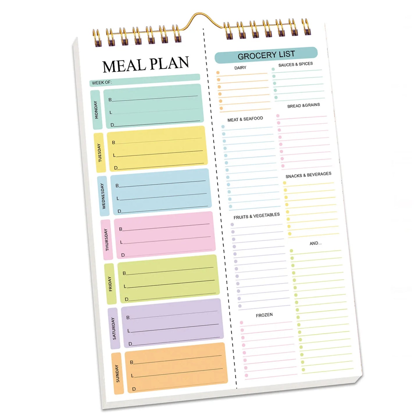 Weekly Meal planner notebook notepad