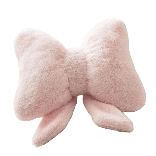 1pc Simple Pink Bow Shaped Pillow