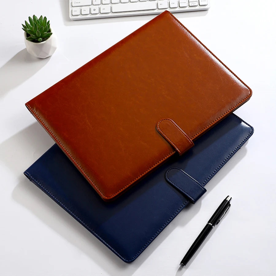 Texture PU Leather Multi-Functional A4 Folder