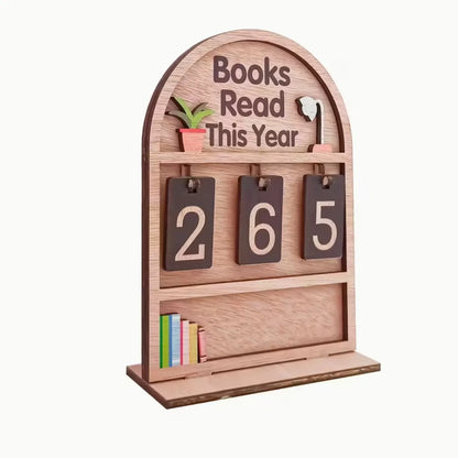 Wooden Annual Reading Tracker