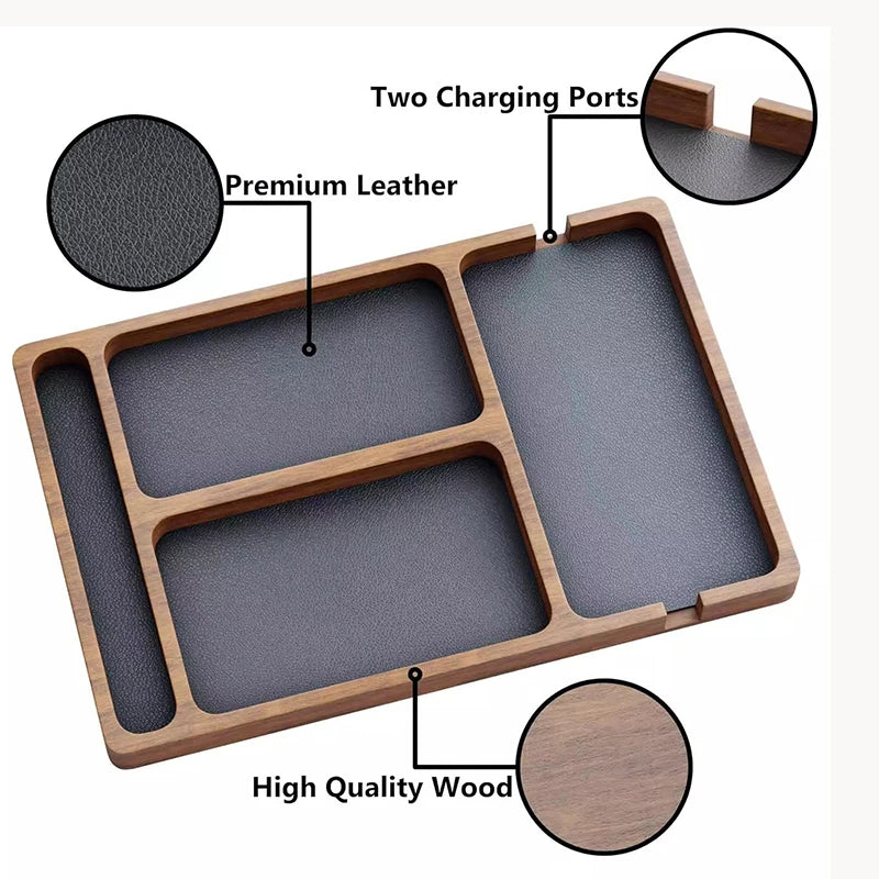 Wooded Office Desktop flat organizer