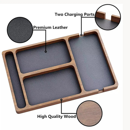 Wooded Office Desktop flat organizer