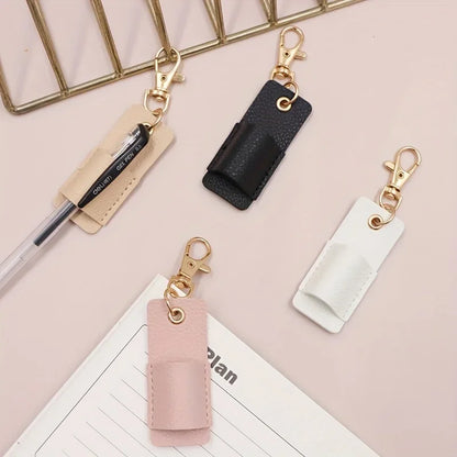 leather Lanyard Pen Holder