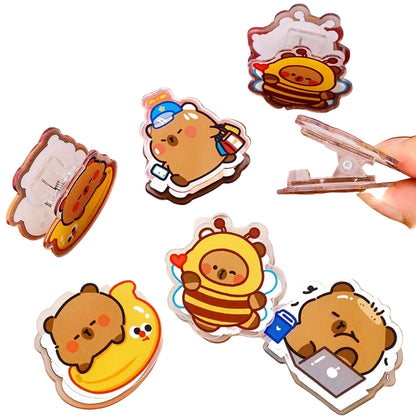 4pcs capybara design Memo Clip