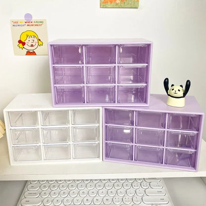9 Grid Storage Boxes Organizer