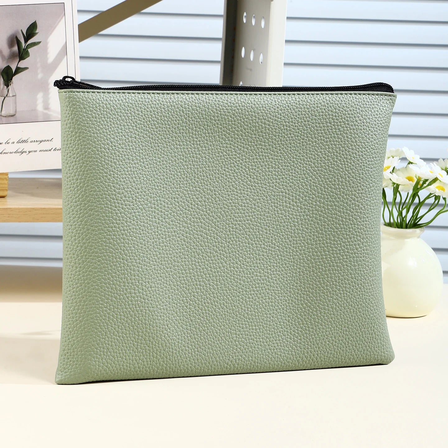 PU File zipper Bag Pouch