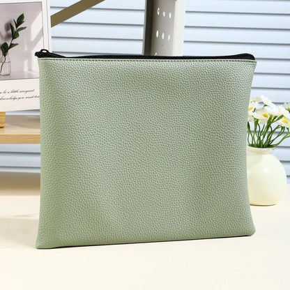 PU File zipper Bag Pouch
