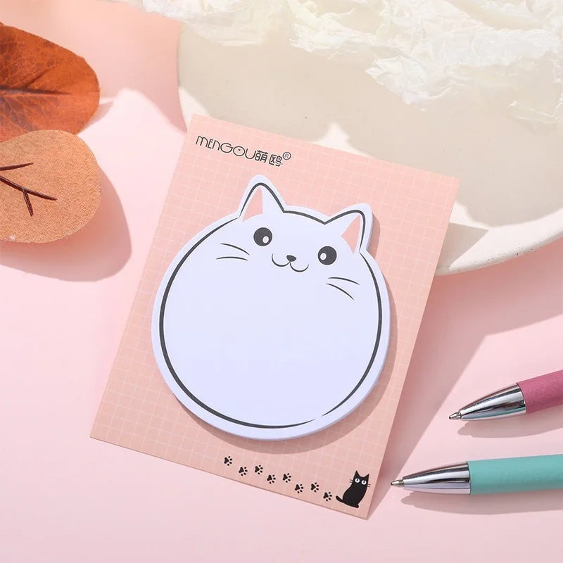 30 Sheets Kawaii Chubby Cat Sticky Notes