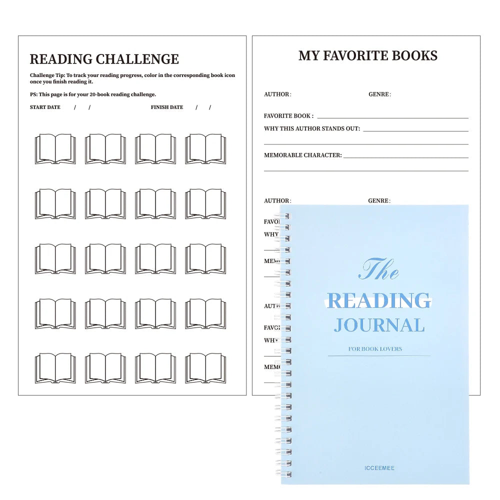 112 Page Reading Log notebook