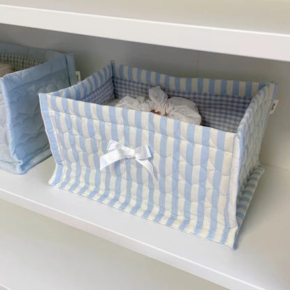 Bow embroidery designed Storage Basket