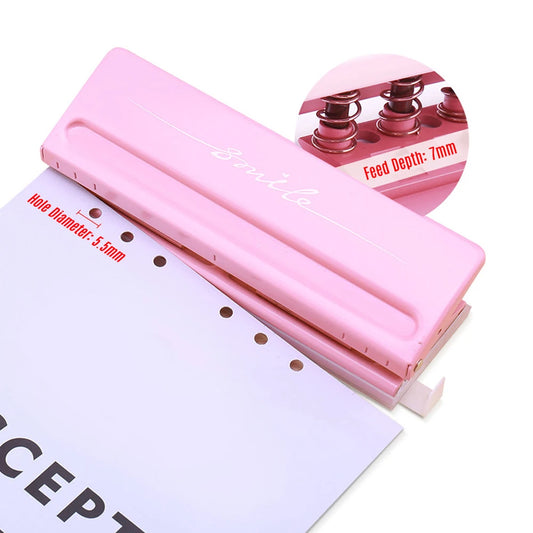 Adjustable 6-Hole Puncher for A4 A5 A6 B7