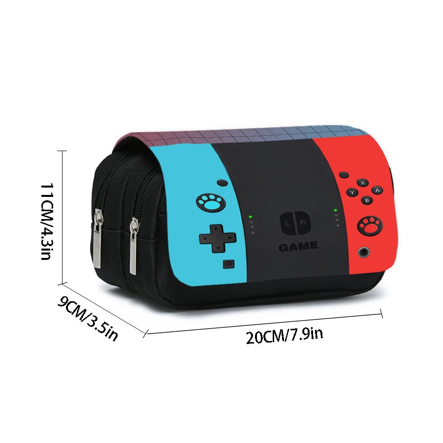 Games Console Double Layered Flip Pencil Case