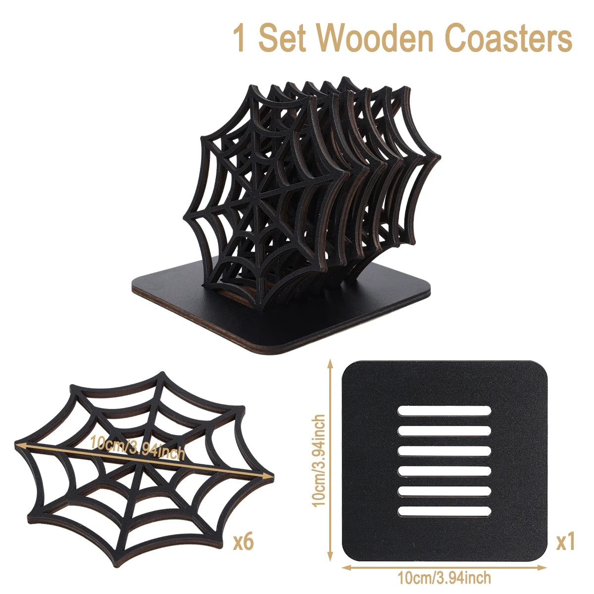 Halloween Spider Web coasters
