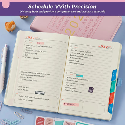2027 Hardcover Monthly Daily Planner Calendar