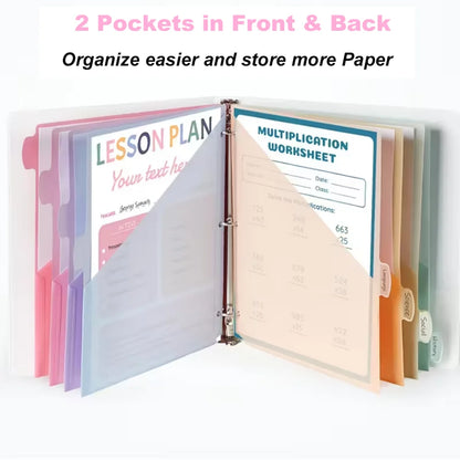 8pcs Dividers for 3 Ring Binder with Pocket