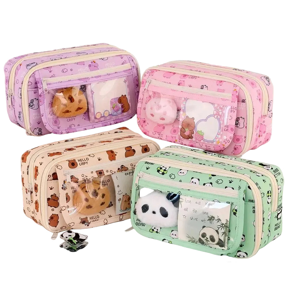 Multi Functional Capybara/Panda Nine-Layer Pencil pouch
