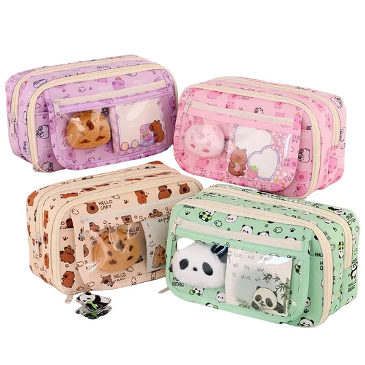 Multi Functional Capybara/Panda Nine-Layer Pencil pouch