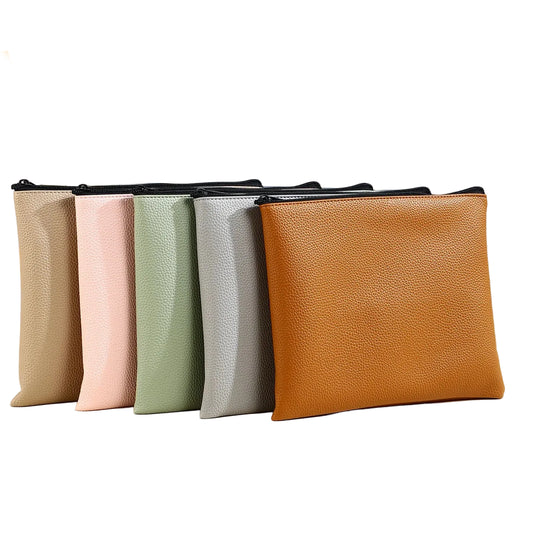 PU File zipper Bag Pouch