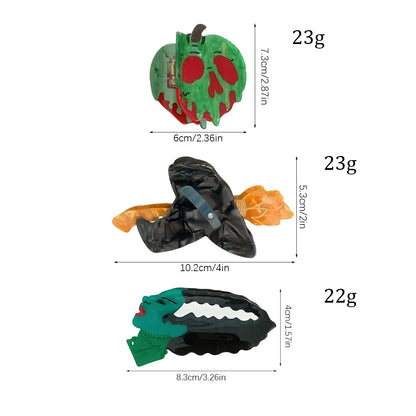 Poison apple hair claw clip