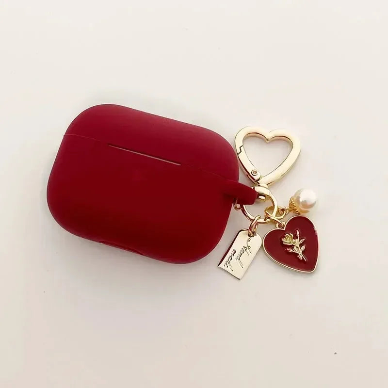 Pearl Love Rose Vintage Airpods Case