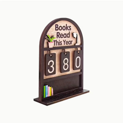 Wooden Annual Reading Tracker