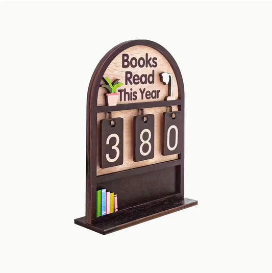 Wooden Annual Reading Tracker