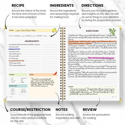 Hardcover 80 page Recipe Book