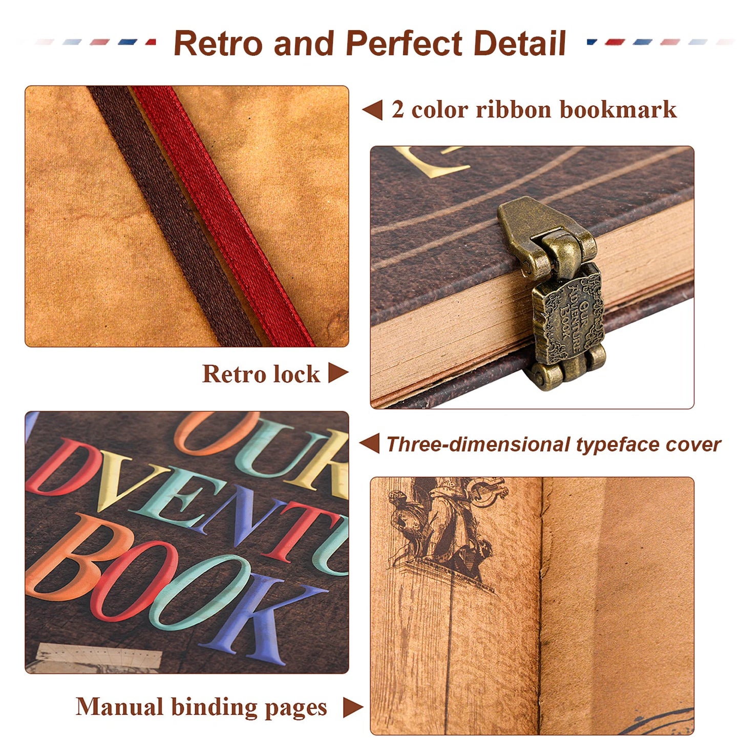 146 Page Photo Album Scrapbook -Our Adventure Book