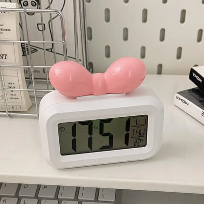 Cute Bowknot LED Digital Clock