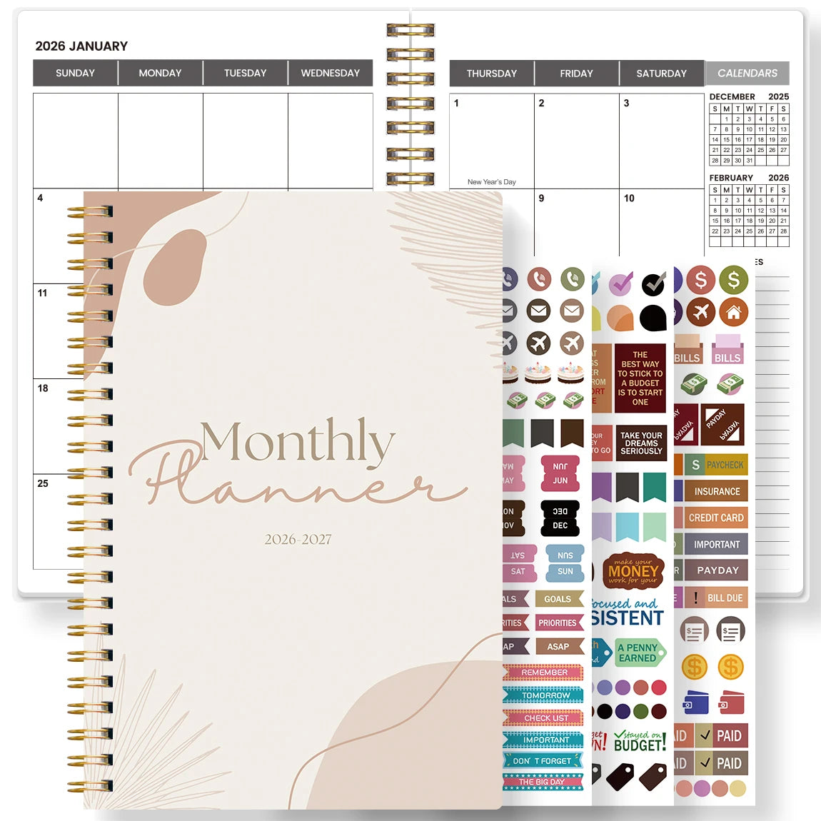 2026-2027 A5 Weekly & Monthly Planner