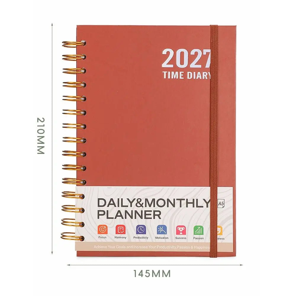 A5 2027 Schedule spiral notebook Planner
