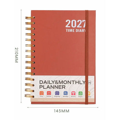 A5 2027 Schedule spiral notebook Planner