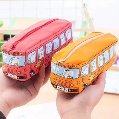 Large Capacity School Bus Pencil Case