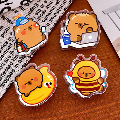 4pcs capybara design Memo Clip