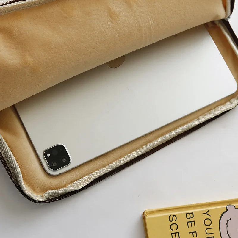 11/13Inch smiley face Plush Laptop Carrying Sleeve case