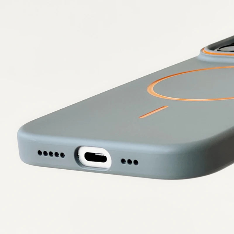 Matte hard circle Color MagSafe iPhone Case 11,12,13,14,15,16