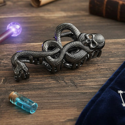 Serpent metal snake claw clip